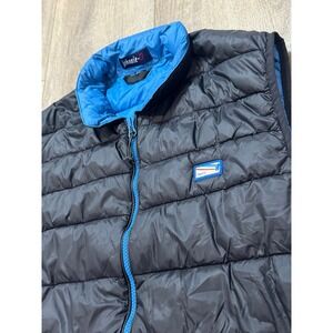 Johnnie-O Nylon Mens Medium Full Zip Quilted Vest Hudson In Black